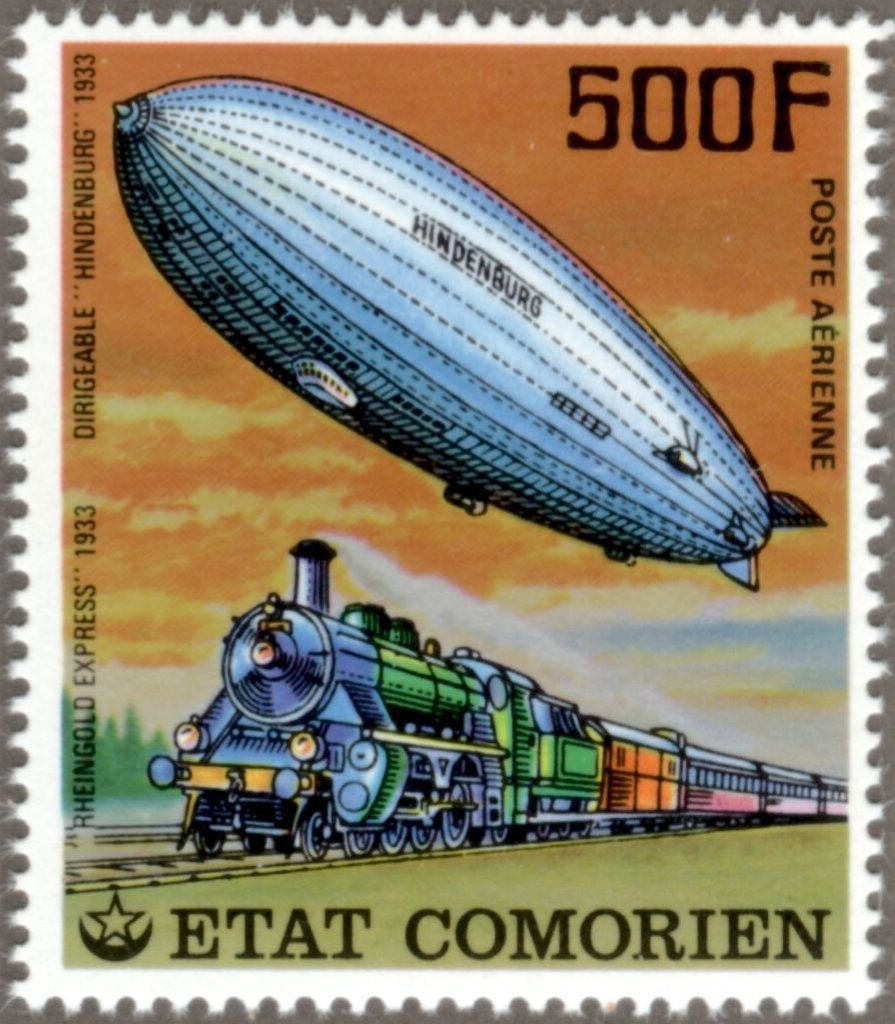 Hindenburg Airship and the Rheingold Express