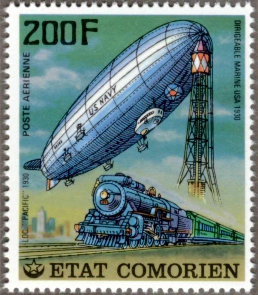 U.S. Navy Airship and the Pacific Locomotive (1930)