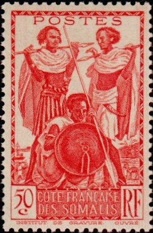 Afar and Somali Warriors - 50 centime