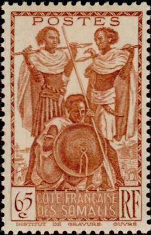 Afar and Somali Warriors - 65 centime