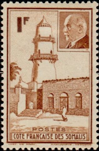 historic Hamoudi Mosque in Djibouti - 1 franc