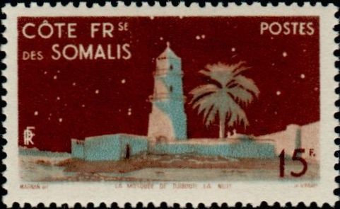 The Hamoudi Mosque by Night -15 franc