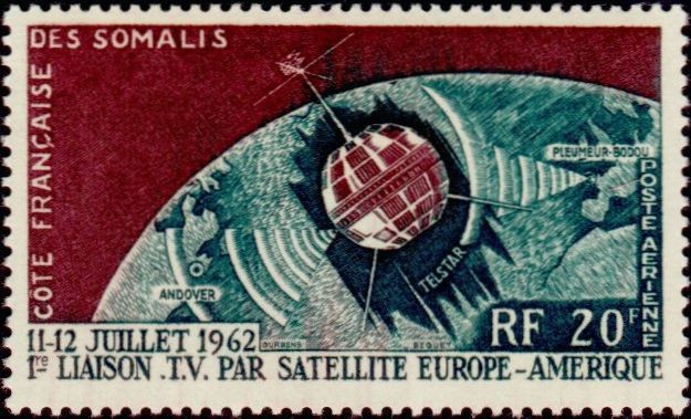  First live TV transmission between Europe and North America by satellite