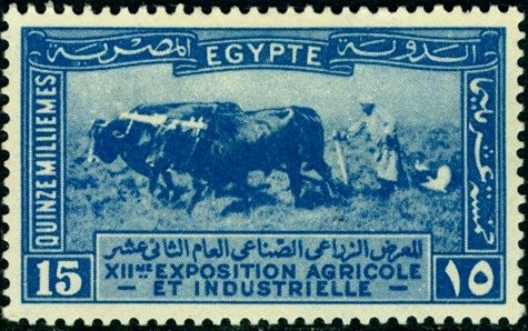 XIIth Agricultural and Industrial Exhibition in Cairo - 15 millieme