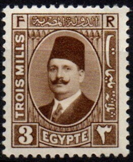 Portrait of King Fuad I - 3 millieme