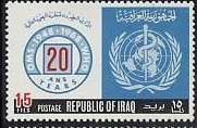 20th Anniversary of the World Health Organization (1948-1968) -  15 fils