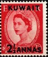 Queen Elizabeth II Wilding - 2  1/2 ANNA