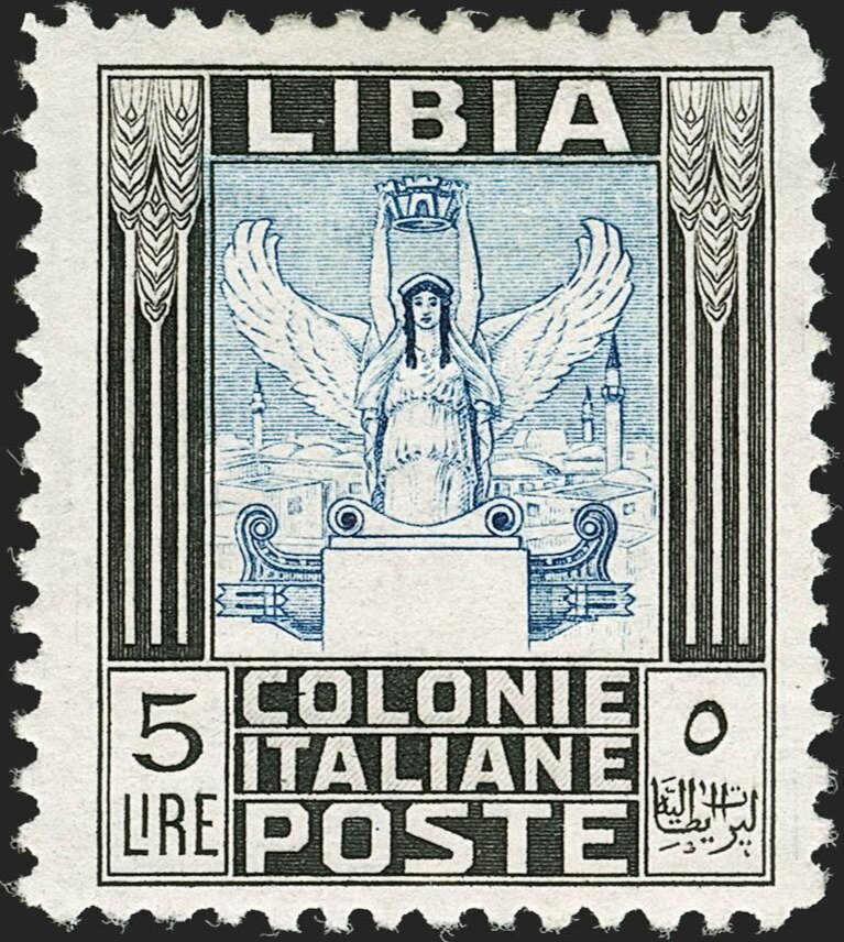 winged figure of Victoria - 5 lira