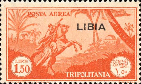 Arab Horseman in Oasis (Tripolitania) - 1.5 Lira