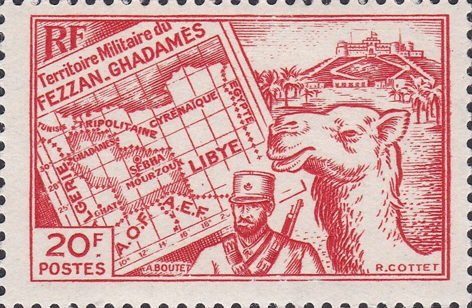 Territory of Fezzan-Ghadames - 20  franc