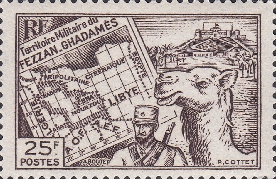 Territory of Fezzan-Ghadames - 25  franc