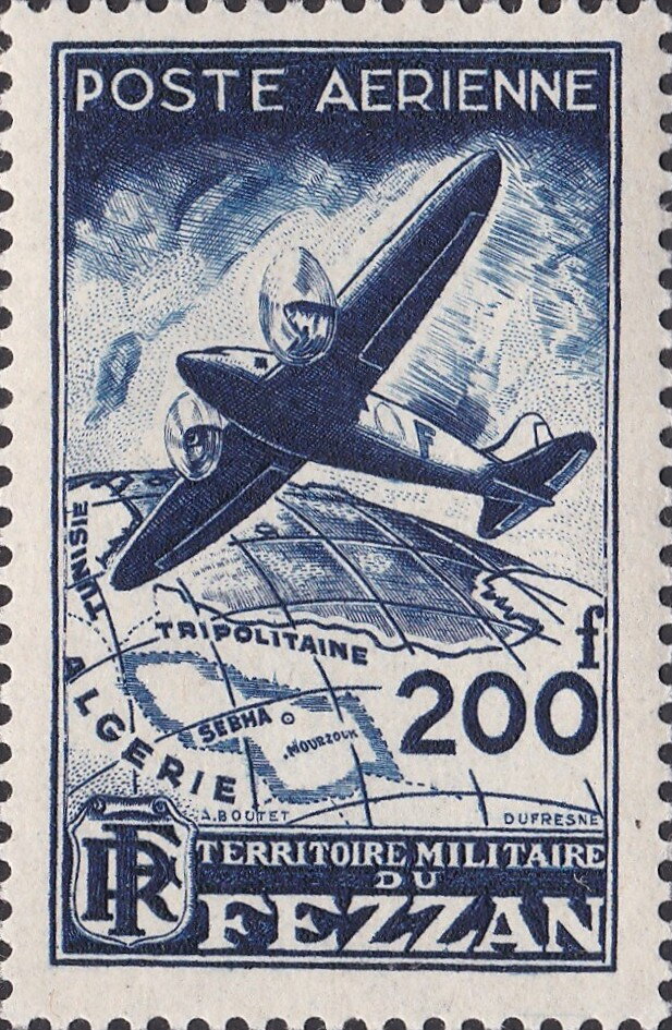 Plane over Fezzan Map