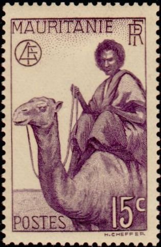 Mauritanie Definitives - Man on Dromedary