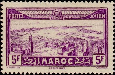Port and Skyline of Casablanca - 5 franc