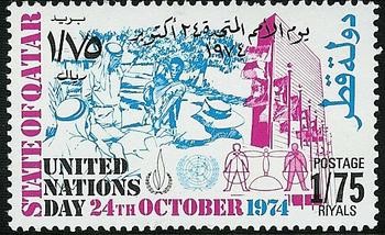 United Nations Day 1974 - Social Development and Human Welfare - 1.75 riyal