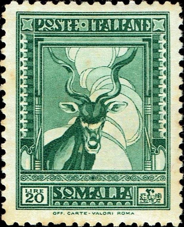 Greater Kudu with Spiral Horns - 20 lira