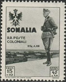 Royal Visit of King Victor Emmanuele III to Somalia - 25 centesimo