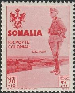 Royal Visit of King Victor Emmanuele III to Somalia - 30 centesimo
