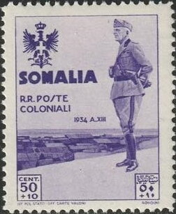 Royal Visit of King Victor Emmanuele III to Somalia - 60 centesimo