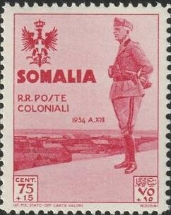 Royal Visit of King Victor Emmanuele III to Somalia - 90 centesimo