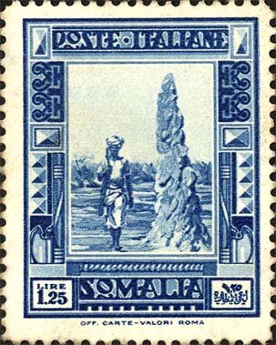Somali Man and Termite Mound - 1.25 lira