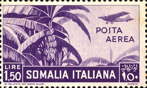 Development of aviation and air mail services - 1.5 lira