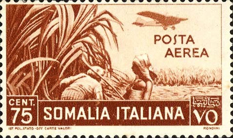 Development of aviation and air mail services - 75 centesimo