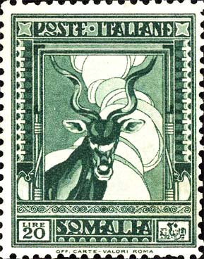 Greater Kudu with Spiral Horns - 20 lira