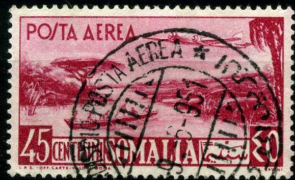 Development of civil aviation and air mail communications  - 45 centesimo