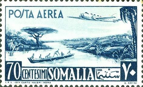 Development of civil aviation and air mail communications  - 70 centesimo