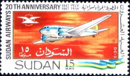 20th Anniversary of Sudan Airways (1947-1967) – Douglas DC-3