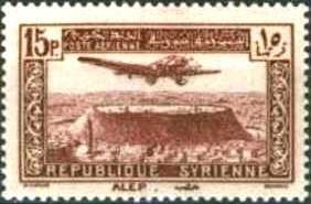 Plane over Aleppo - 15 piastre