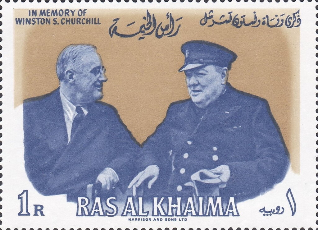 Churchill and President Roosevelt - 1 rupee