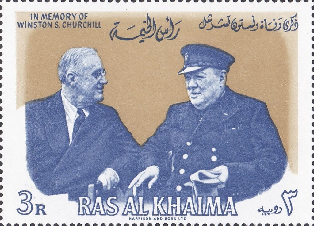 Churchill and President Roosevelt - 3 rupee