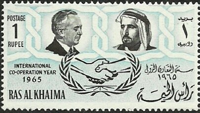 International Cooperation Year (1965) – Charles Helou and Sheikh Saqr of Ras Al Khaima