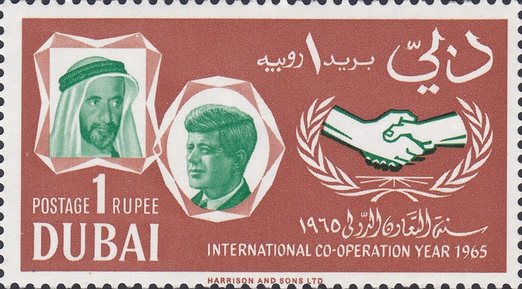 International Cooperation Year (1965) – Sheikh Rashid and John F. Kenned
